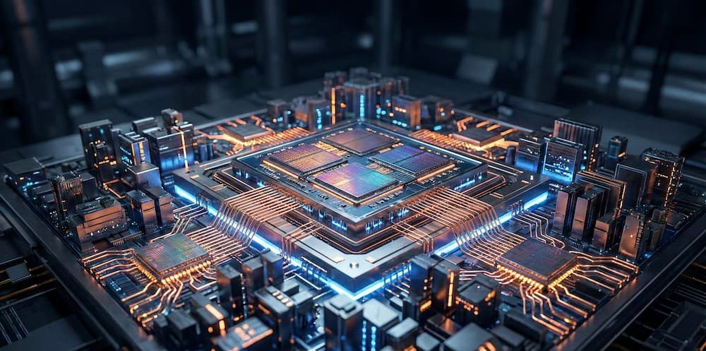 Silicon chip background